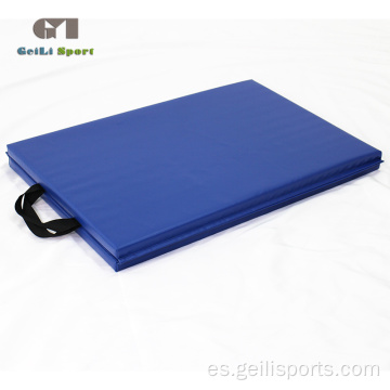 Colchoneta de gimnasio gruesa suave azul para entrenamiento de niños